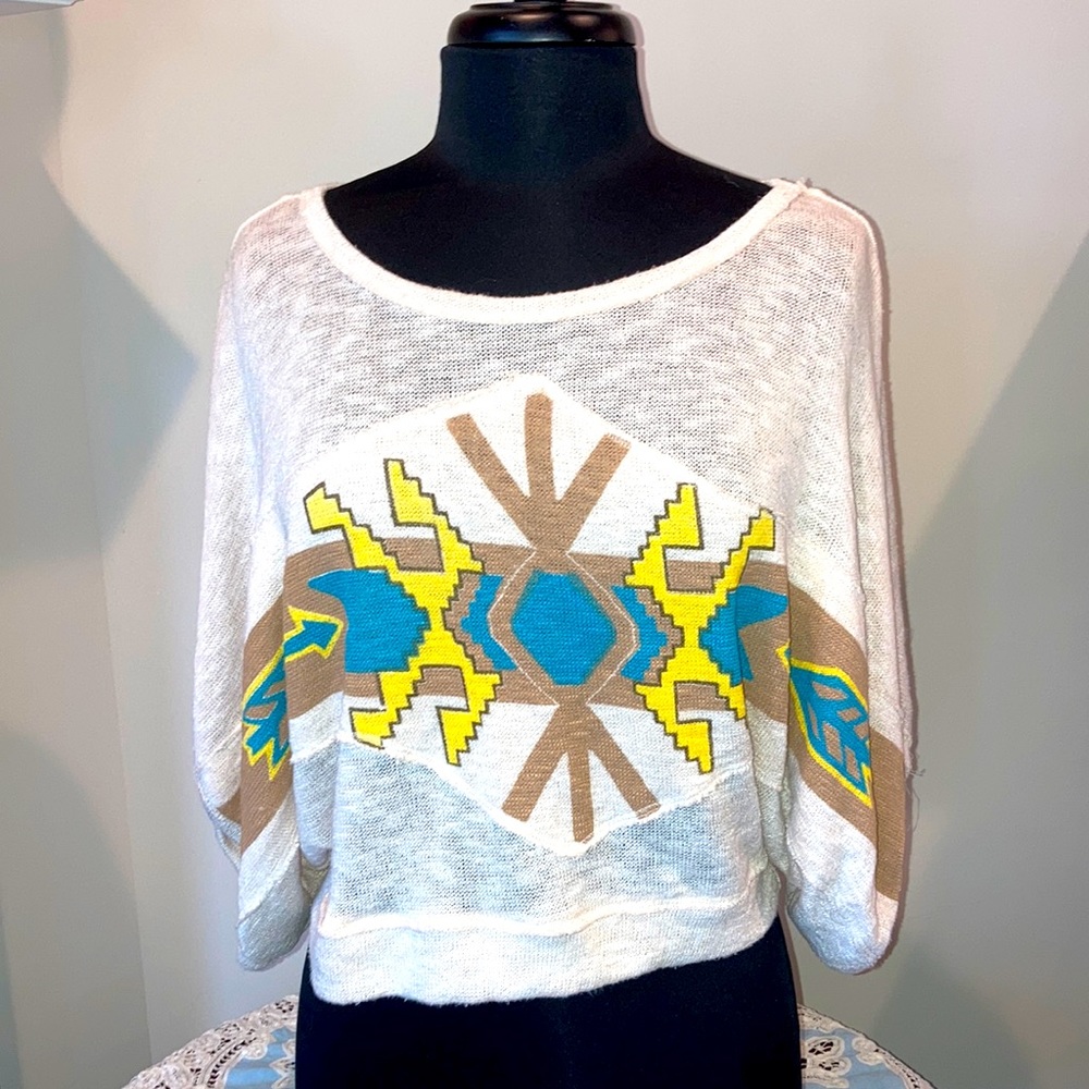 We the Free Aztec Knitted Crop Top